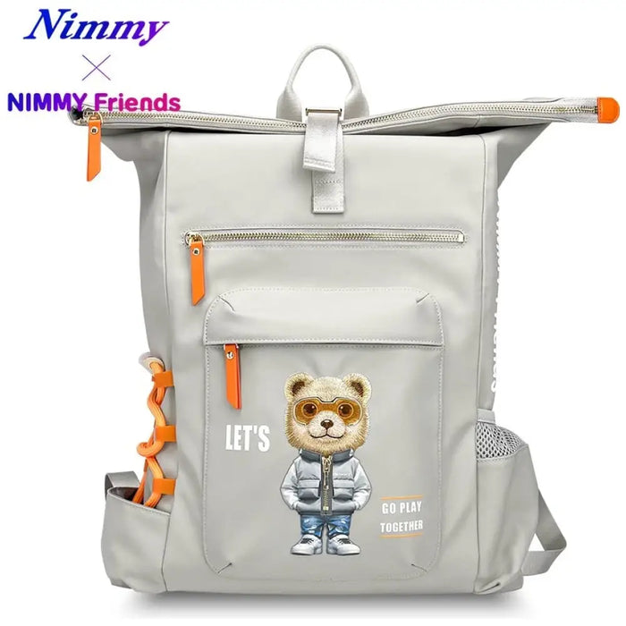Nimmy Cool&Cute 2.0 Bear Laptop Backpack - Gray - Laptop bags<<<HurtelXML