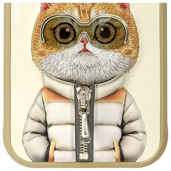 Nimmy Cool&Cute 2.0 Cat Case for iPhone 15 - Beige - Cell phone cases and covers<<<HurtelXML