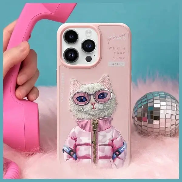 Nimmy Cool&Cute 2.0 Cat Case for iPhone 15 Pro - Pink - Cell phone cases and covers<<<HurtelXML