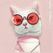 Nimmy Glasses Cool Cat iPhone 15 Case - Pink - Headphones and speakers<<<HurtelXML