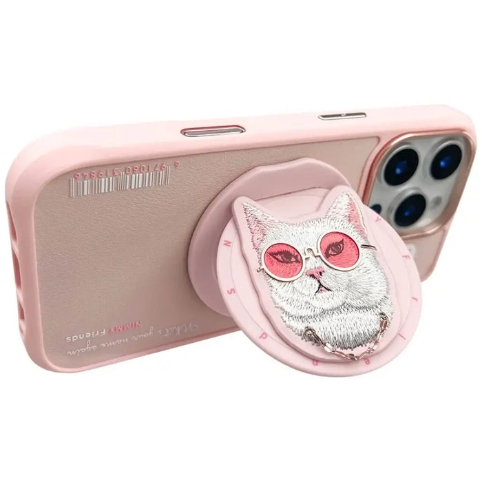 Nimmy Glasses Cool Cat MagSafe Case for iPhone 16 Pro Max - Pink - Cell phone cases and covers<<<HurtelXML