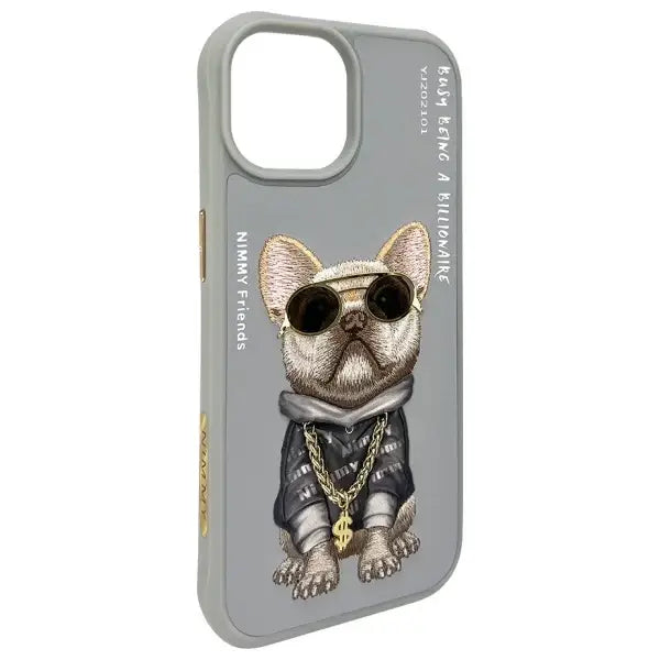 Nimmy Glasses Cool Dog iPhone 15 Case - Gray - Cell phone cases and covers<<<HurtelXML