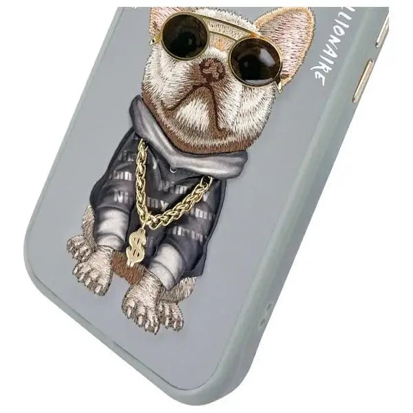Nimmy Glasses Cool Dog iPhone 15 Case - Gray - Cell phone cases and covers<<<HurtelXML