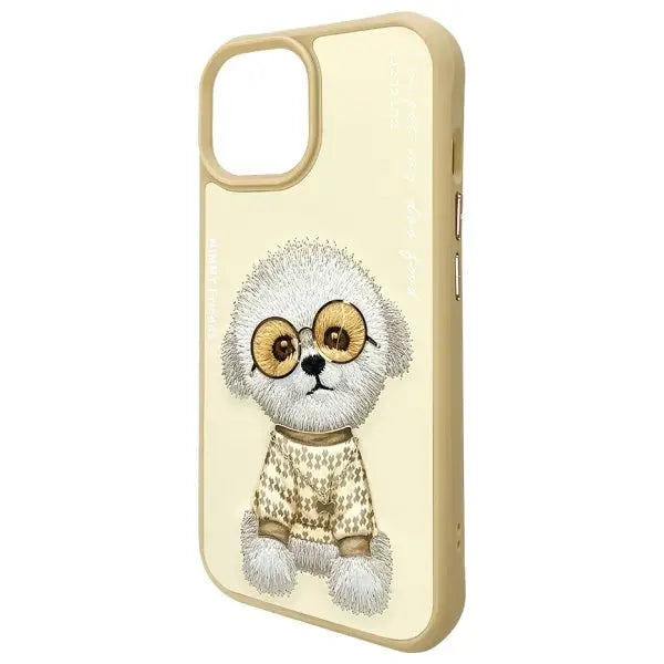 Nimmy Glasses Cool iPhone 15 Case - Beige - Cell phone cases and covers<<<HurtelXML