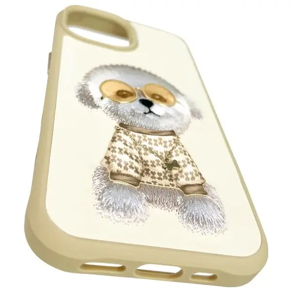 Nimmy Glasses Cool iPhone 15 Case - Beige - Cell phone cases and covers<<<HurtelXML