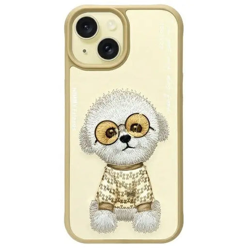 Nimmy Glasses Cool iPhone 15 Case - Beige - Cell phone cases and covers<<<HurtelXML