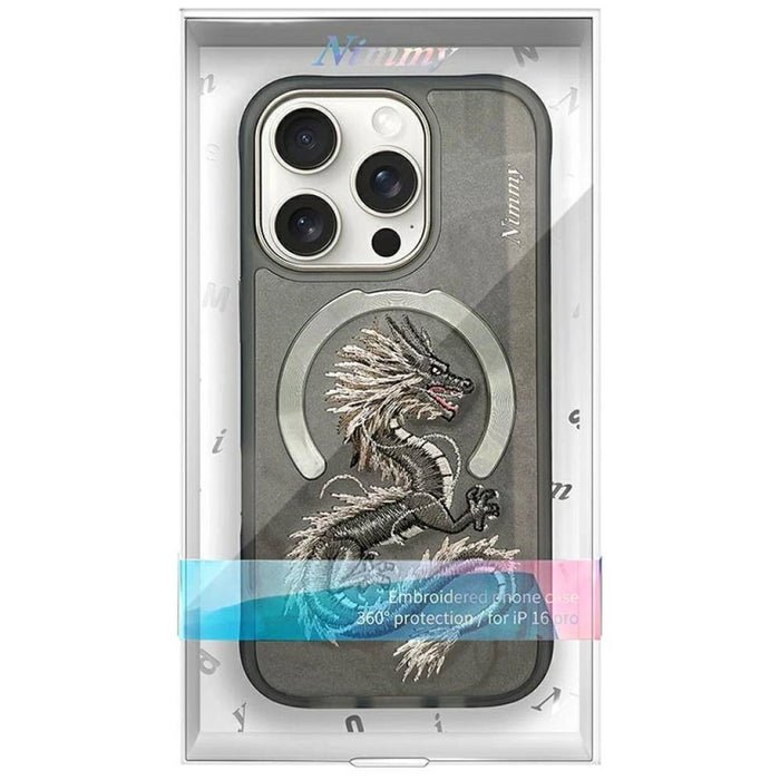 Nimmy Dragon MagSafe Case for iPhone 16 Pro Max - Gray