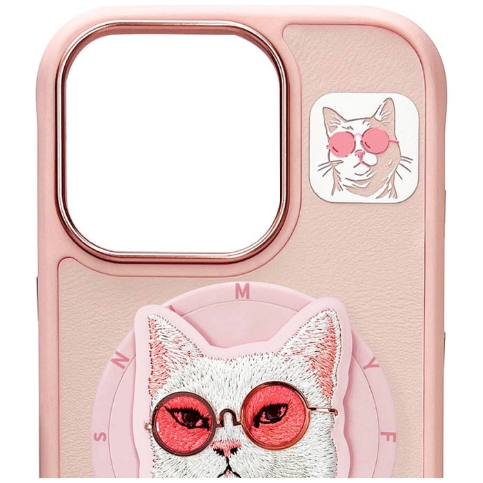 Nimmy Glasses Cool Cat MagSafe Case for iPhone 16 Pro Max - Pink