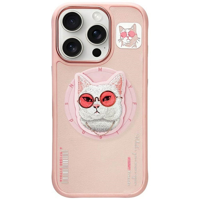 Nimmy Glasses Cool Cat MagSafe Case for iPhone 16 Pro Max - Pink