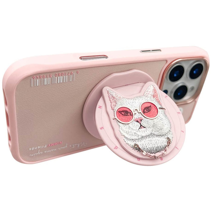 Nimmy Glasses Cool Cat MagSafe Case for iPhone 16 Pro Max - Pink
