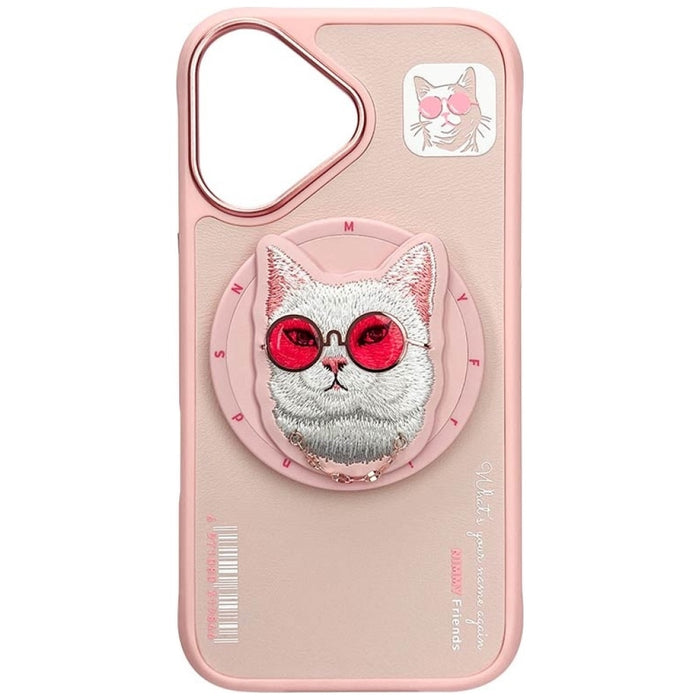 Nimmy Glasses Cool Cat MagSafe Case for iPhone 16 - Pink