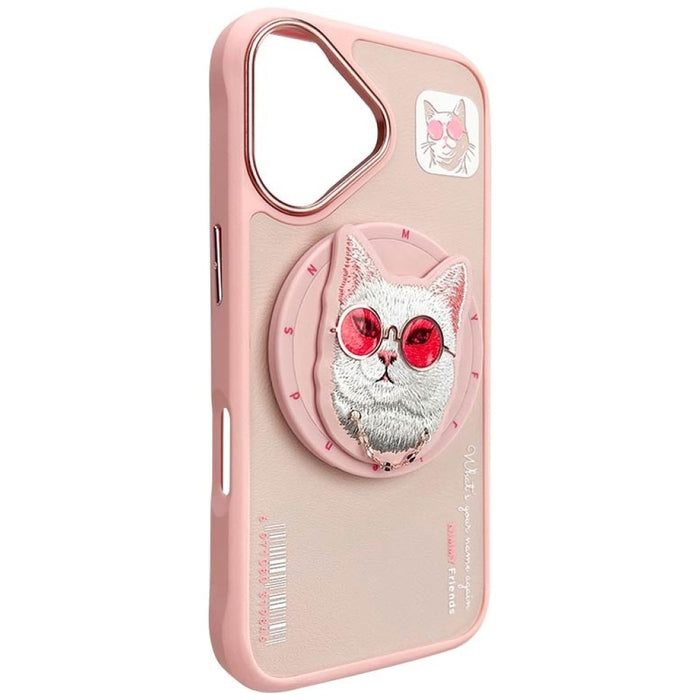 Nimmy Glasses Cool Cat MagSafe Case for iPhone 16 - Pink