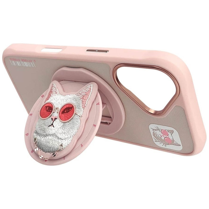 Nimmy Glasses Cool Cat MagSafe Case for iPhone 16 - Pink