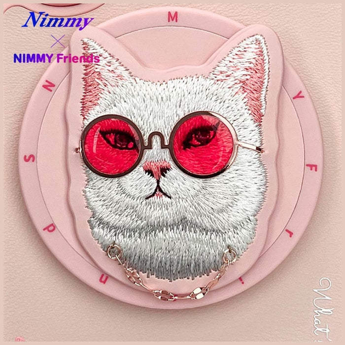 Nimmy Glasses Cool Cat MagSafe Case for iPhone 16 - Pink