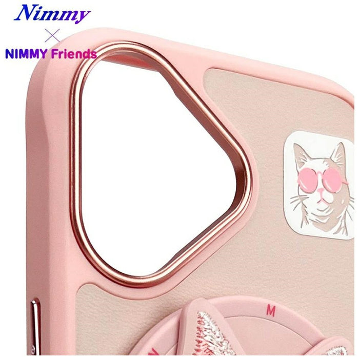 Nimmy Glasses Cool Cat MagSafe Case for iPhone 16 - Pink