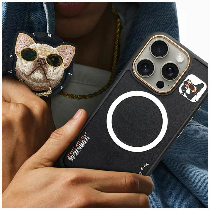 Nimmy Glasses Cool Dog MagSafe Case for iPhone 16 Pro - Black