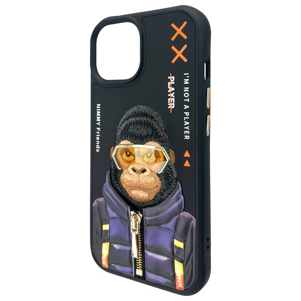Nimmy Cool&amp;Cute 2.0 Monkey case for iPhone 15 - black