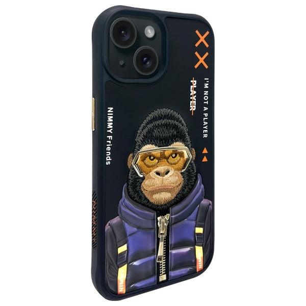 Nimmy Cool&amp;Cute 2.0 Monkey case for iPhone 15 - black