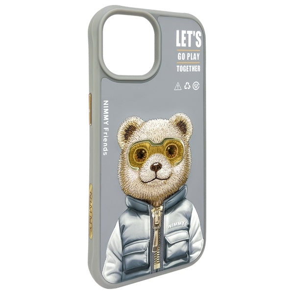 Nimmy Cool&amp;Cute 2.0 Bear Case for iPhone 15 - Gray