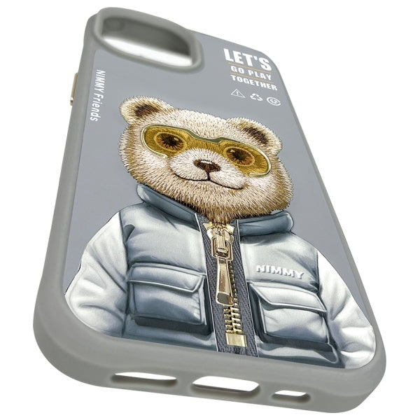 Nimmy Cool&amp;Cute 2.0 Bear Case for iPhone 15 - Gray