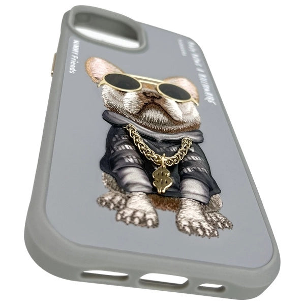 Nimmy Glasses Cool Dog iPhone 15 Case - Gray