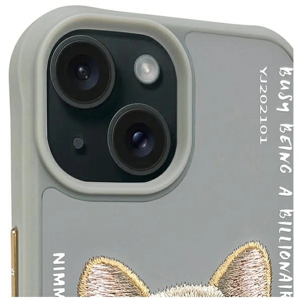 Nimmy Glasses Cool Dog iPhone 15 Case - Gray