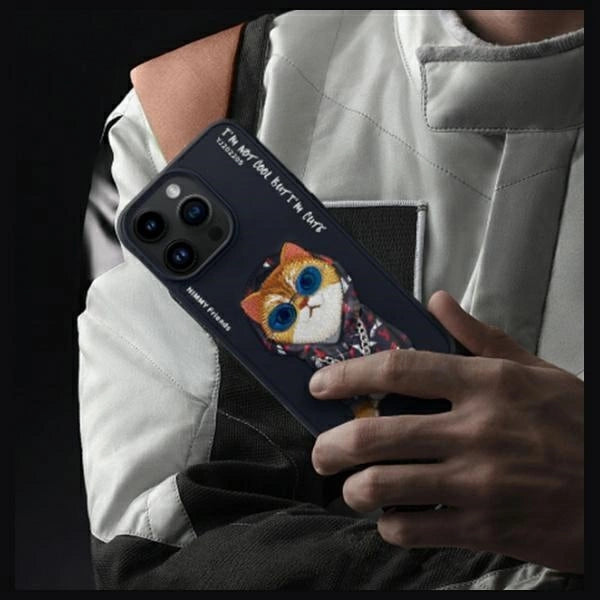 Nimmy Glasses Cool Cat Case for iPhone 15 Pro - Black