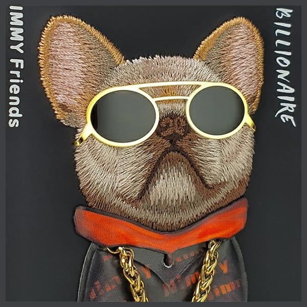 Nimmy Glasses Cool Dog Case for iPhone 15 Pro - Black