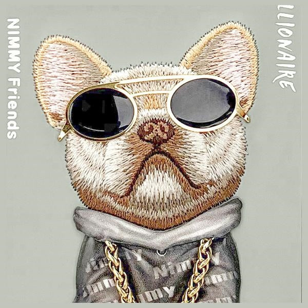 Nimmy Glasses Cool Dog iPhone 15 Pro Case - Gray