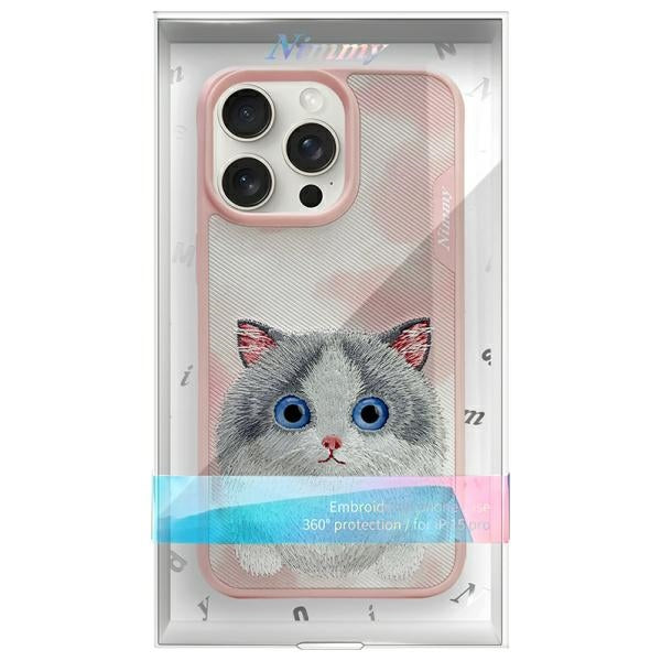 Nimmy Big Eyed Pet 2.0 Cat Case for iPhone 15 Pro Max - Pink
