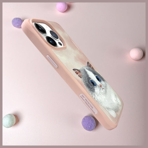 Nimmy Big Eyed Pet 2.0 Cat Case for iPhone 15 Pro Max - Pink