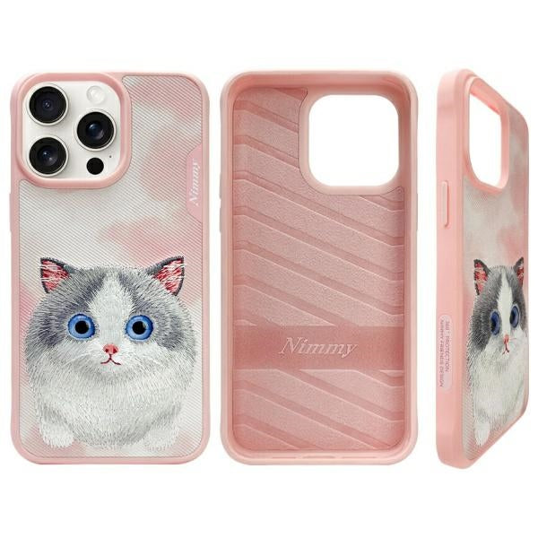 Nimmy Big Eyed Pet 2.0 Cat Case for iPhone 15 Pro Max - Pink