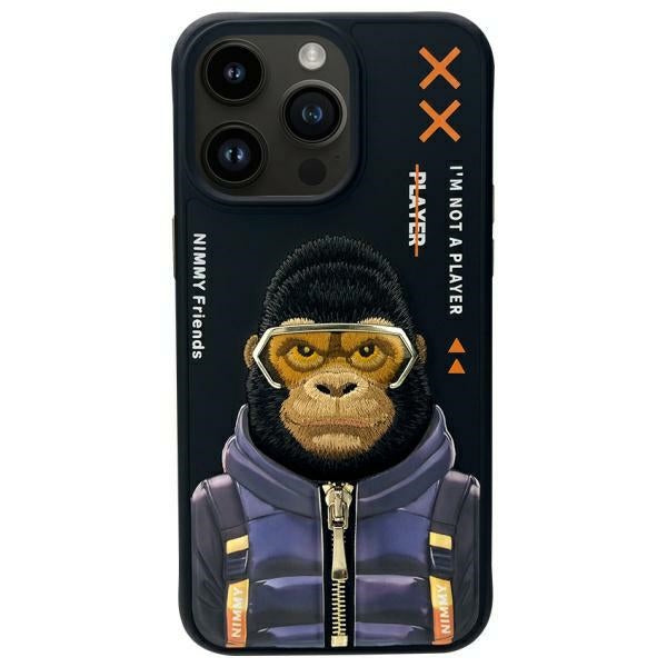 Nimmy Cool&amp;Cute 2.0 Monkey Case for iPhone 15 Pro Max - Black