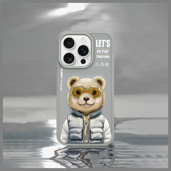 Nimmy Cool&amp;Cute 2.0 Bear Case for iPhone 15 Pro Max - Gray