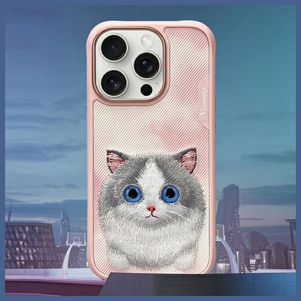 Nimmy Big Eyed Pet 2.0 Cat Case for iPhone 16 Pro - Pink