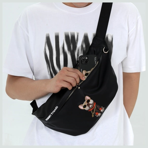 Nimmy Crossbody Glasses Cool Dog Shoulder Bag - Green