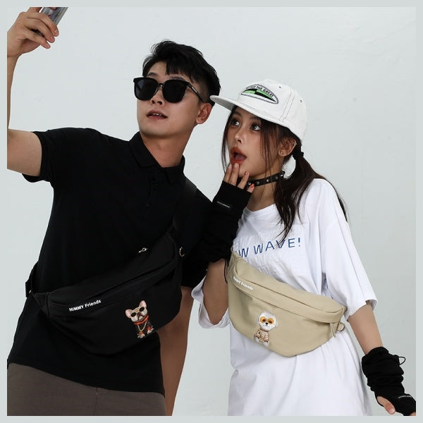 Nimmy Crossbody Glasses Cool Dog Shoulder Bag - Green