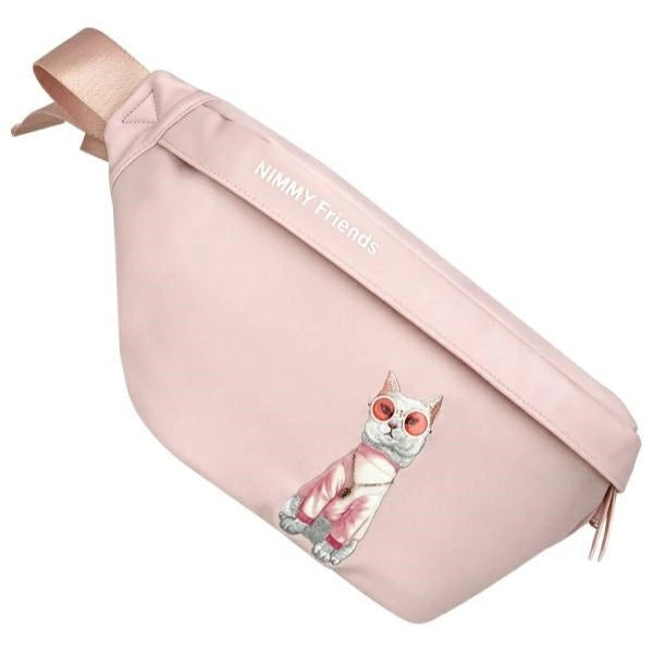 Nimmy Crossbody Glasses Cool Cat Shoulder Bag - Pink