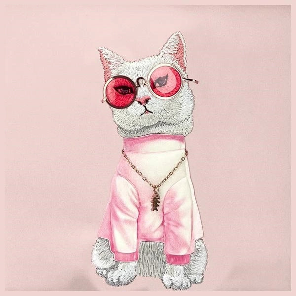Nimmy Crossbody Glasses Cool Cat Shoulder Bag - Pink
