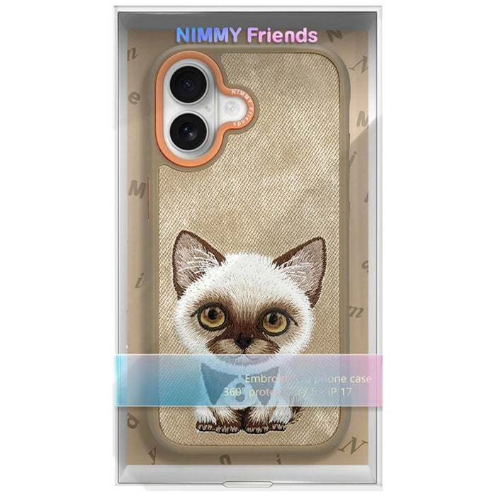 Nimmy Big Eyed Pet 2.0 Cat case for iPhone 17 - beige