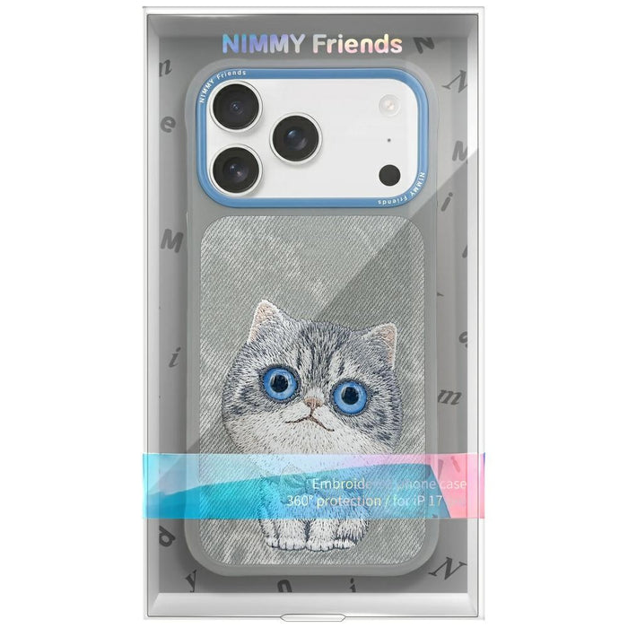 Nimmy Big Eyed Pet 2.0 Cat Case for iPhone 17 Pro - Gray
