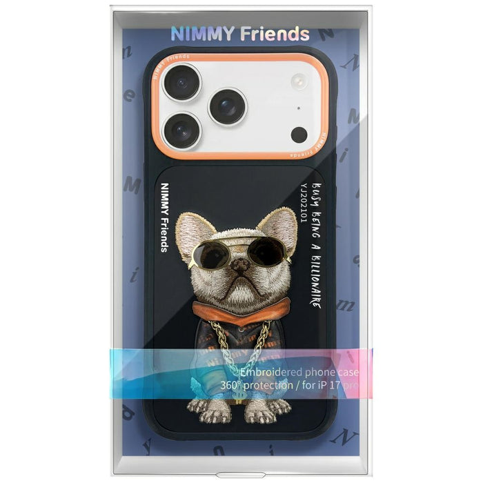 Nimmy Glasses Cool Dog Case for iPhone 17 Pro Max - Black