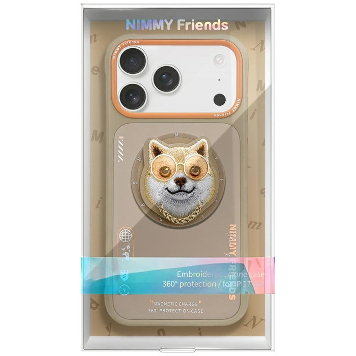 Nimmy Glasses Cool Dog MagSafe Case for iPhone 17 Pro - Beige