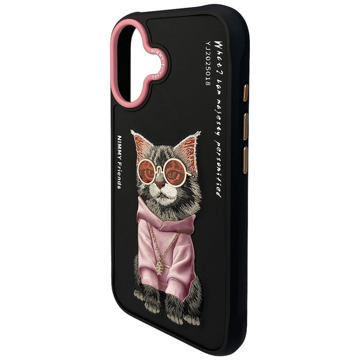 Nimmy Glasses Cool Cat case for iPhone 17 - black