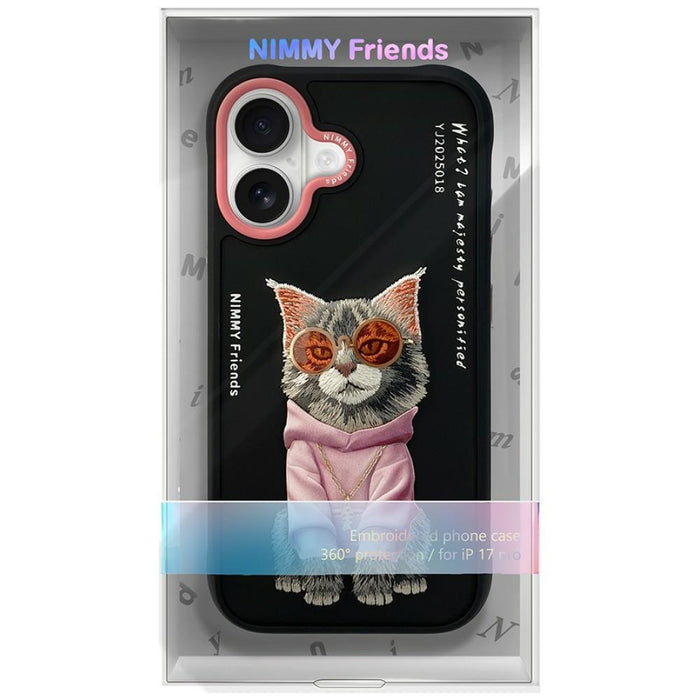 Nimmy Glasses Cool Cat case for iPhone 17 - black