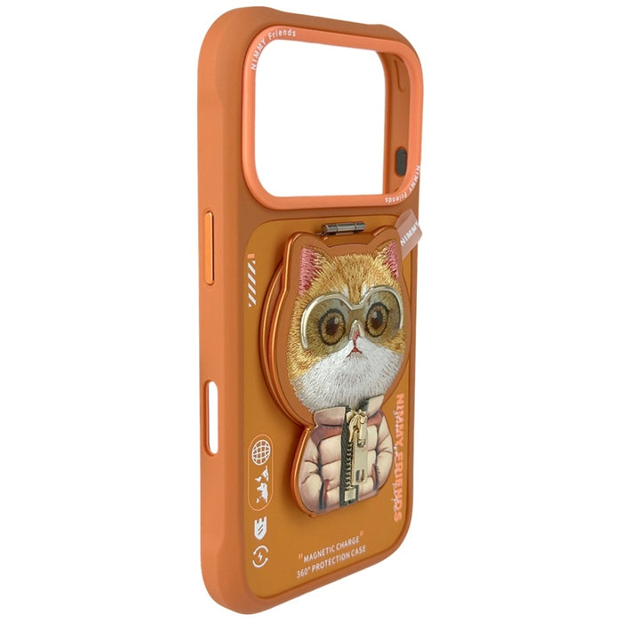 Nimmy Cool&amp;Cute 2.0 Cat Case for iPhone 17 Pro Max with Magnetic Hanger - Orange
