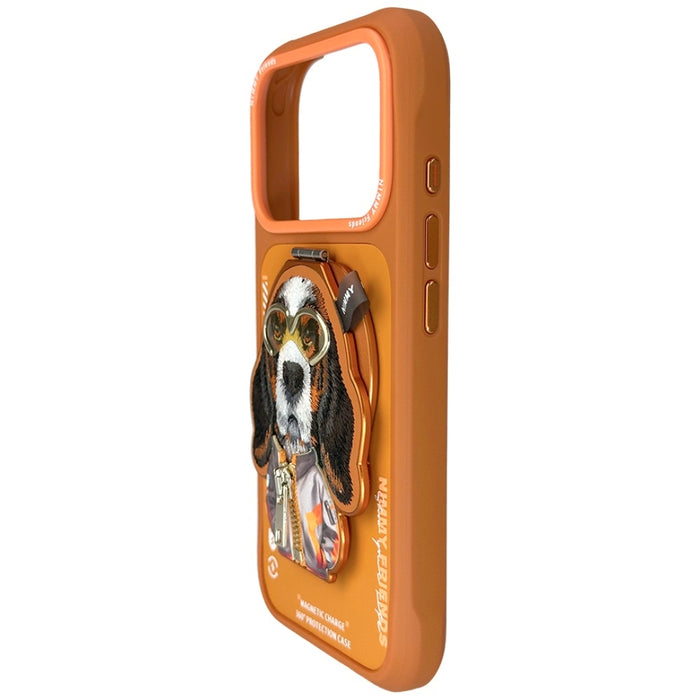 Nimmy Cool&amp;Cute 2.0 Dog Case for iPhone 17 Pro with Magnetic Hanger - Orange