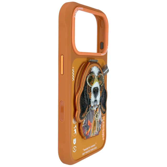 Nimmy Cool&amp;Cute 2.0 Dog Case for iPhone 17 Pro with Magnetic Hanger - Orange