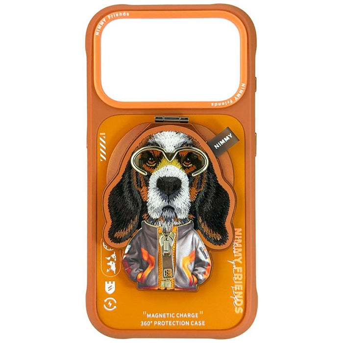 Nimmy Cool&amp;Cute 2.0 Dog Case for iPhone 17 Pro with Magnetic Hanger - Orange