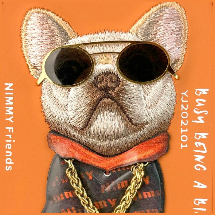 Nimmy Glasses Cool Dog Case for iPhone 17 Pro Max - Orange